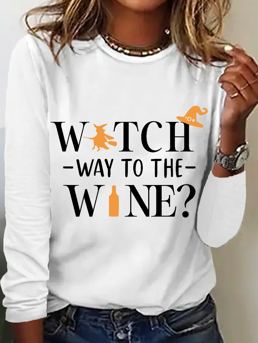 Halloween  Witch Way To The Wine T-shirt