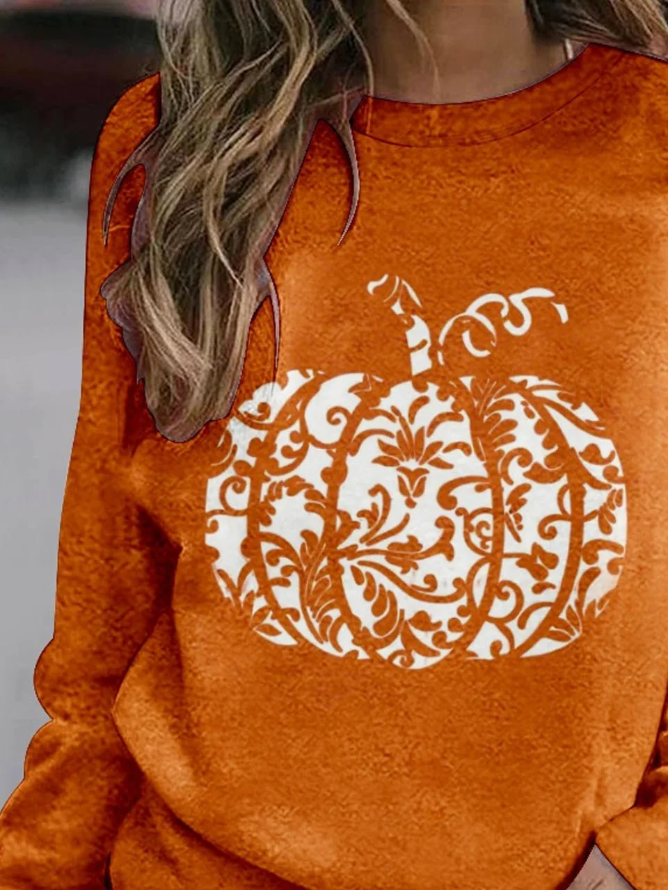 Casual Halloween Loose Crew Neck Sweatshirt