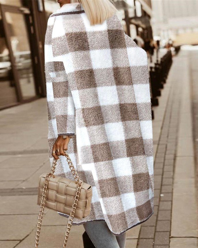 Others Loose Casual Plaid Jacket