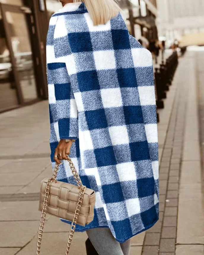 Others Loose Casual Plaid Jacket