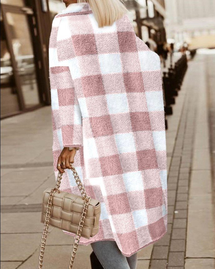 Others Loose Casual Plaid Jacket