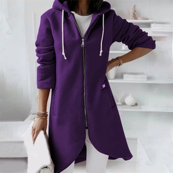 Plain Loose Hoodie Casual Jacket