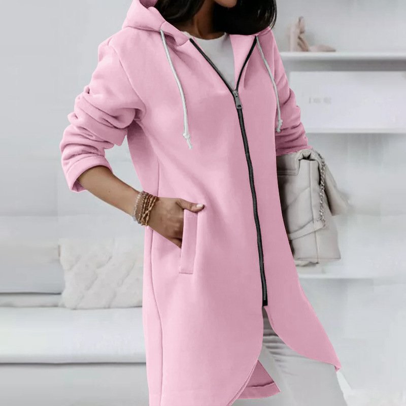 Plain Loose Hoodie Casual Jacket