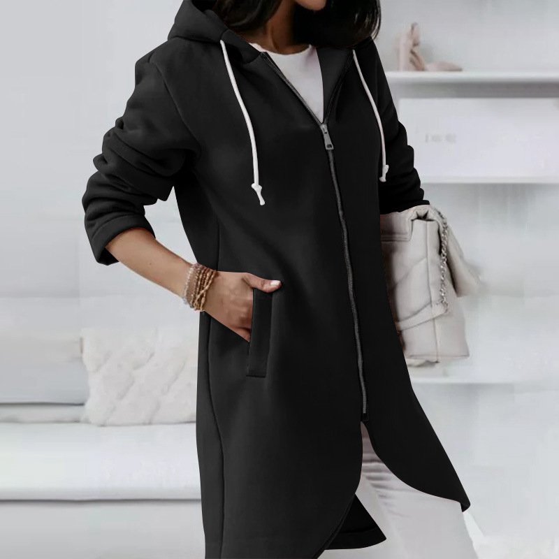 Plain Loose Hoodie Casual Jacket