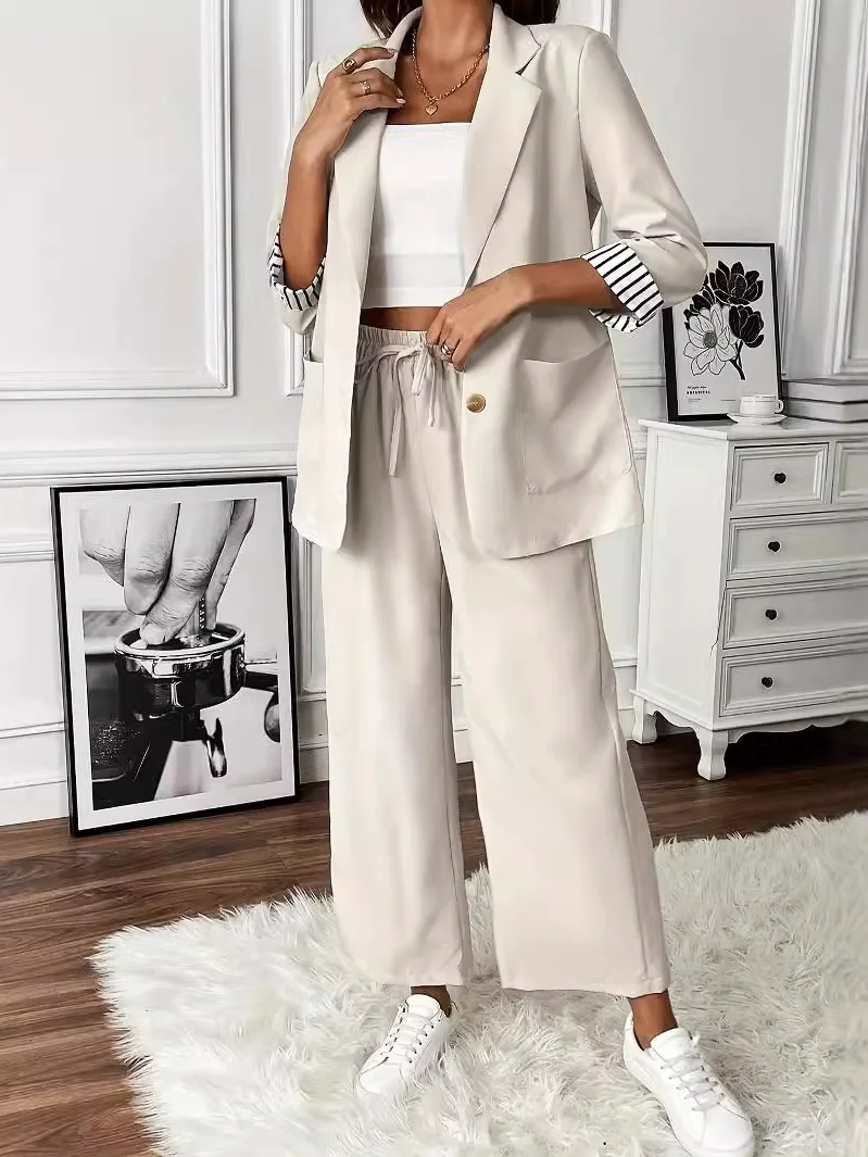 Plain Loose Casual Two-Piece Set