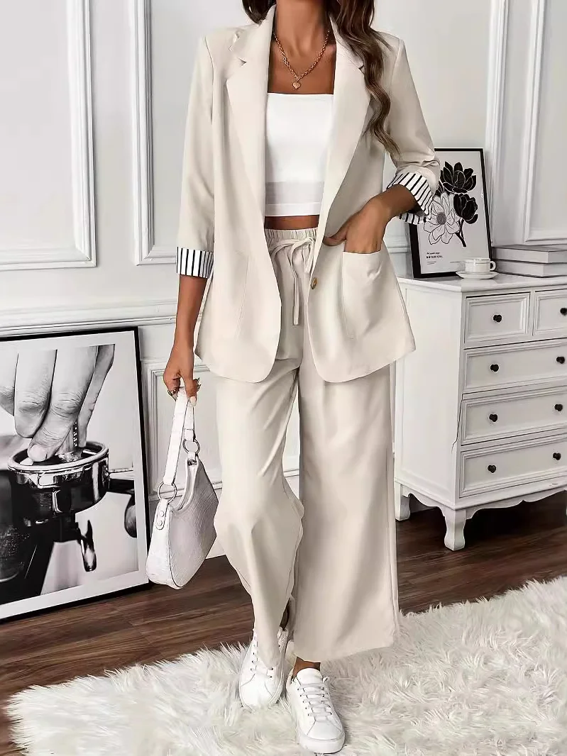 Plain Loose Casual Two-Piece Set