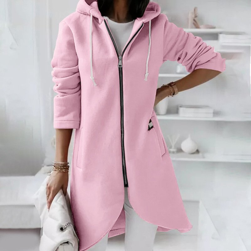 Plain Loose Hoodie Casual Jacket