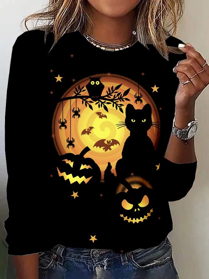 Jersey Halloween Loose Casual T-Shirt