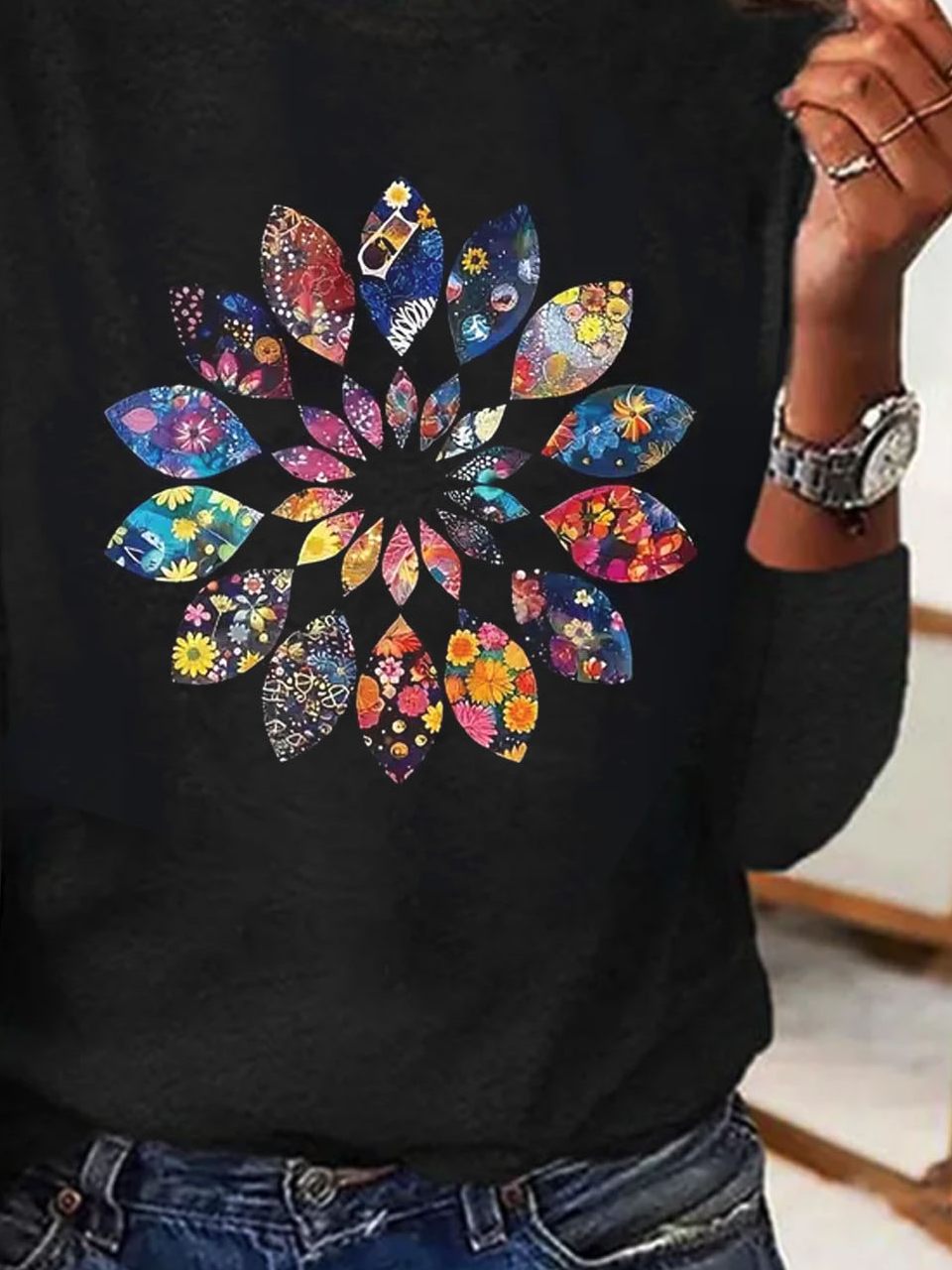 Hippie Flower Vitality Casual Women's T-shirt