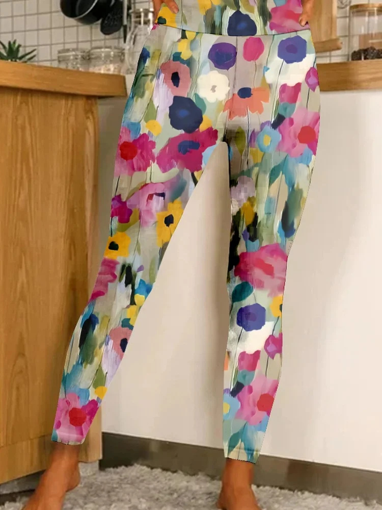 Casual Floral Leggings