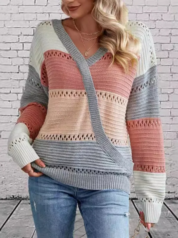 Color Block Casual Sweater