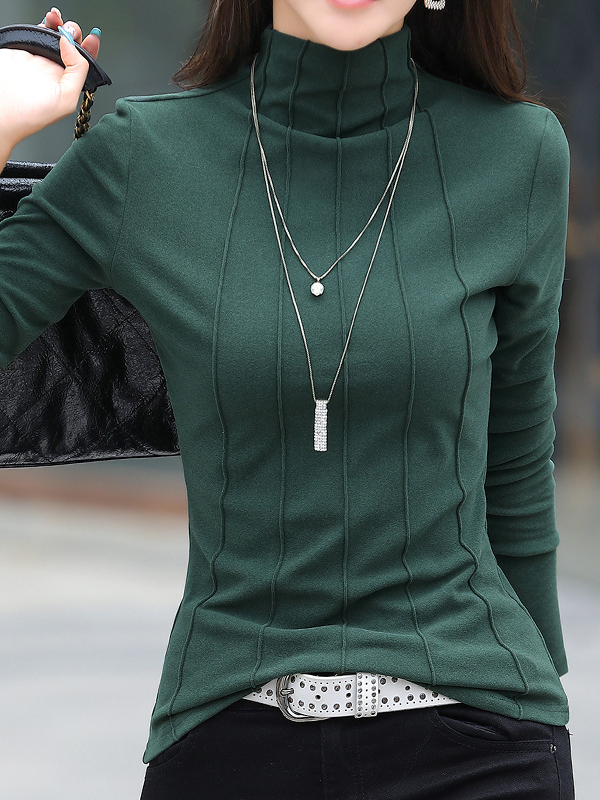 Casual Plain Jersey Blouse