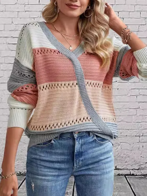 Color Block Casual Sweater