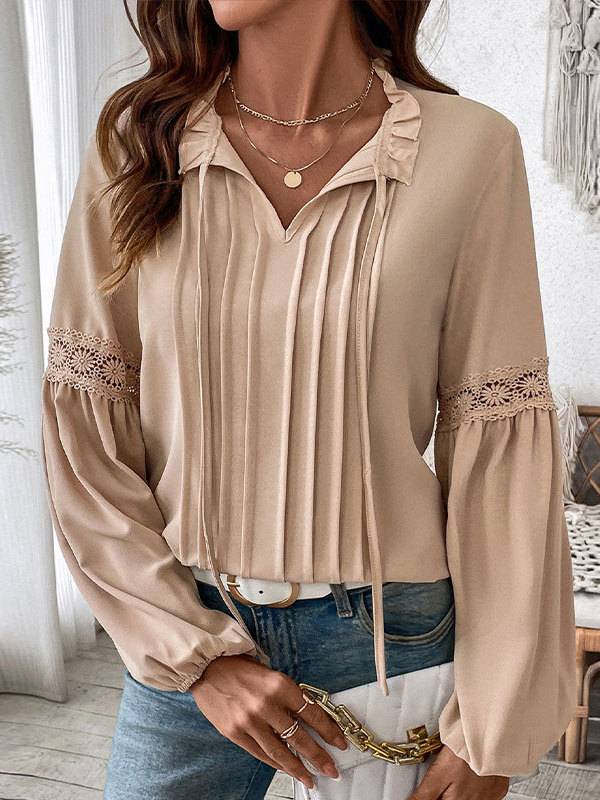 Others Loose Plain Casual Blouse