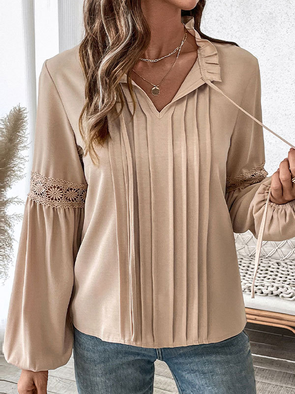 Others Loose Plain Casual Blouse