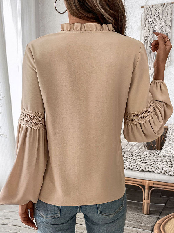 Others Loose Plain Casual Blouse