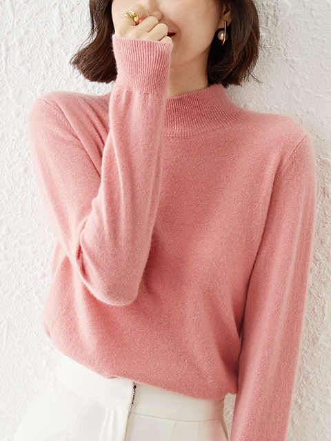 V Neck Yarn/Wool Yarn Casual Loose Sweater