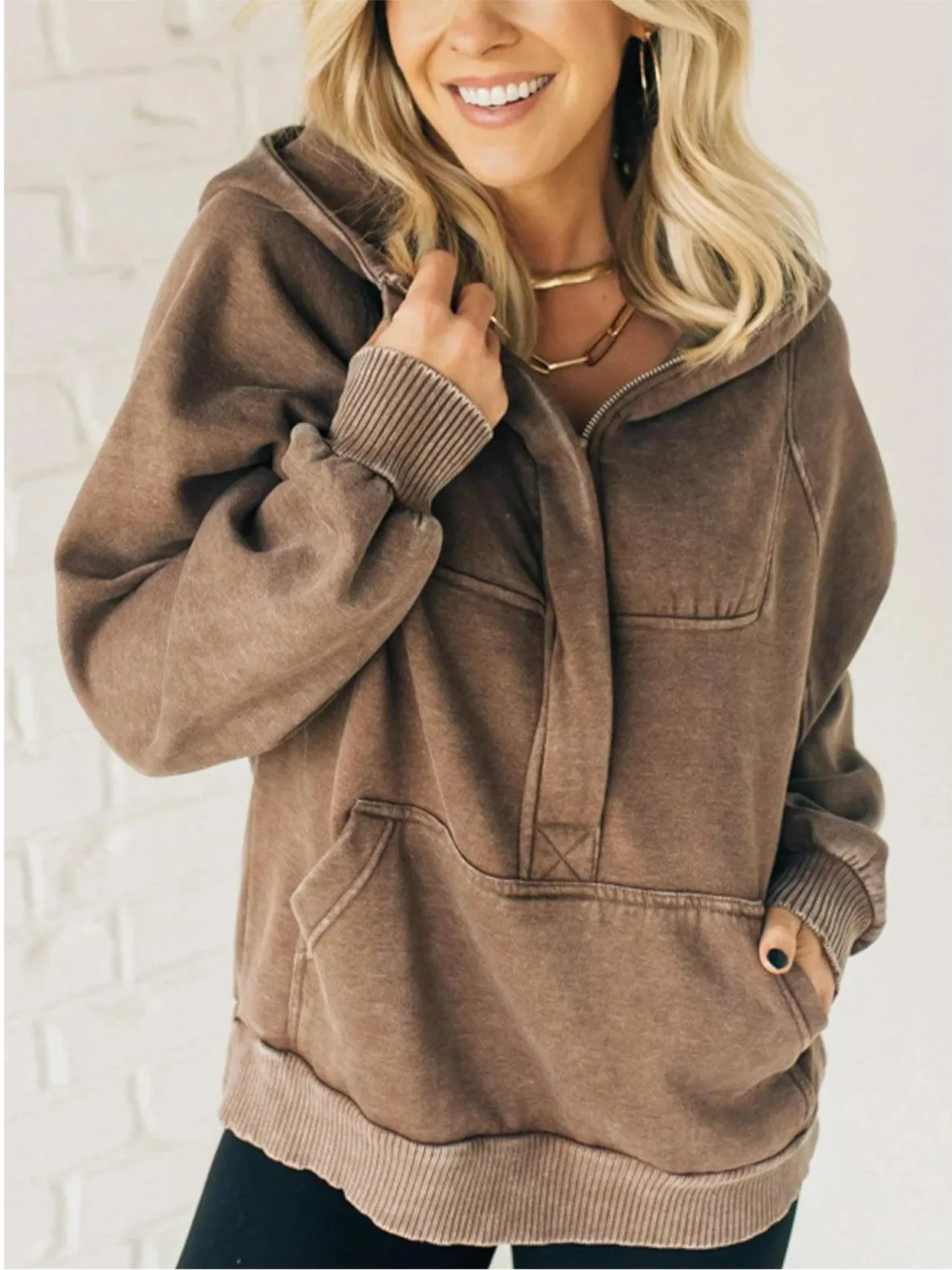 Loose Hoodie Casual Plain Hoodie