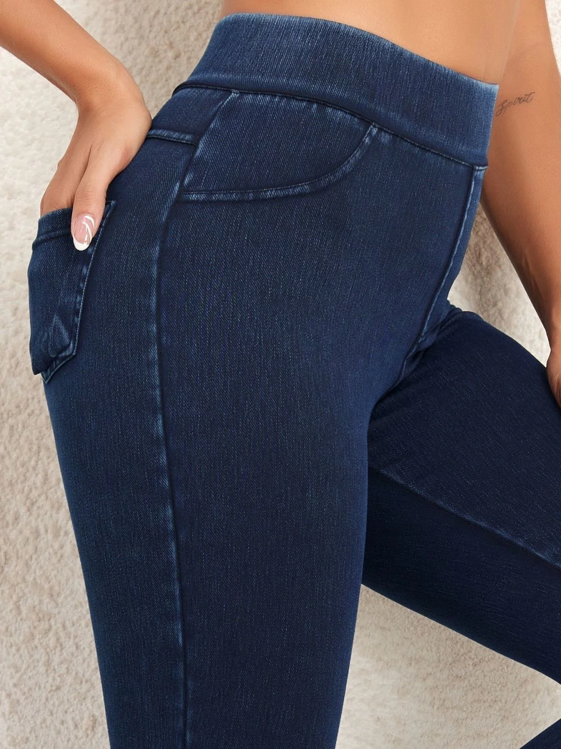 Tight Casual Denim Plain Jeans