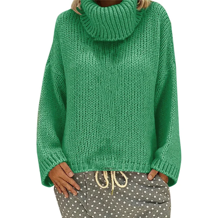 Yarn/Wool Yarn Plain Casual Sweater