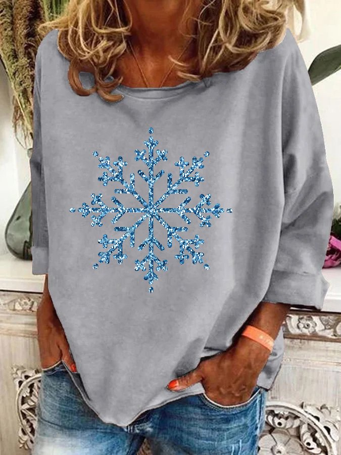 Winter Snowflake Casual Sweatshirt