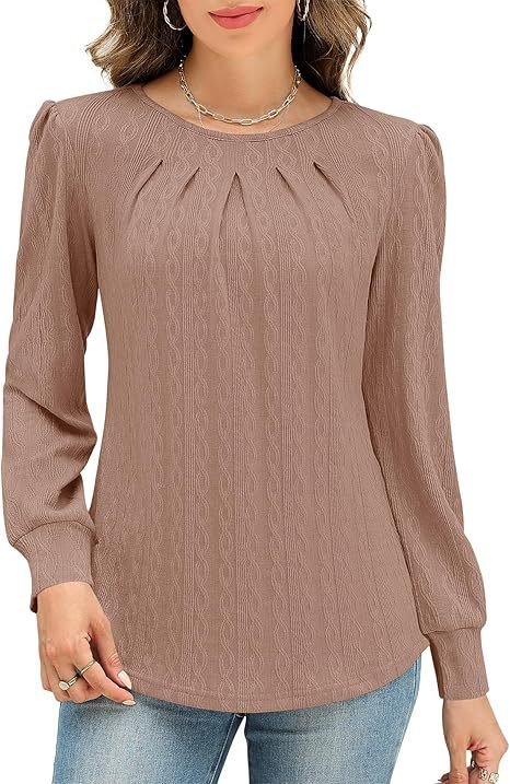 Loose Casual Crew Neck Jersey Blouse