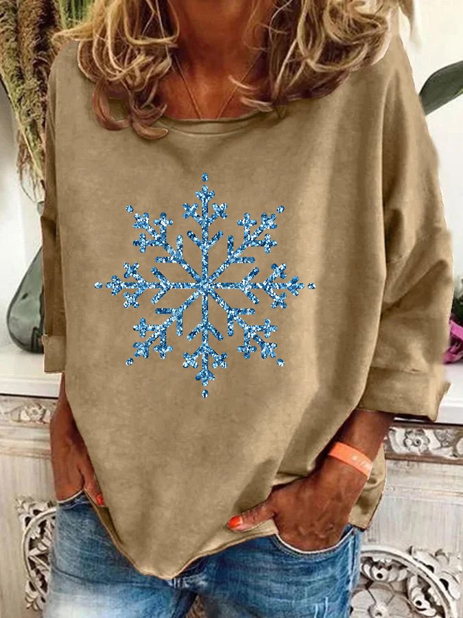 Winter Snowflake Casual Sweatshirt