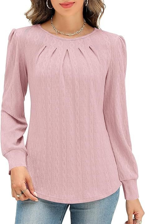 Loose Casual Crew Neck Jersey Blouse