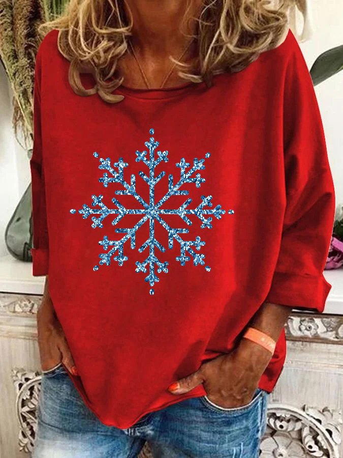 Winter Snowflake Casual Sweatshirt