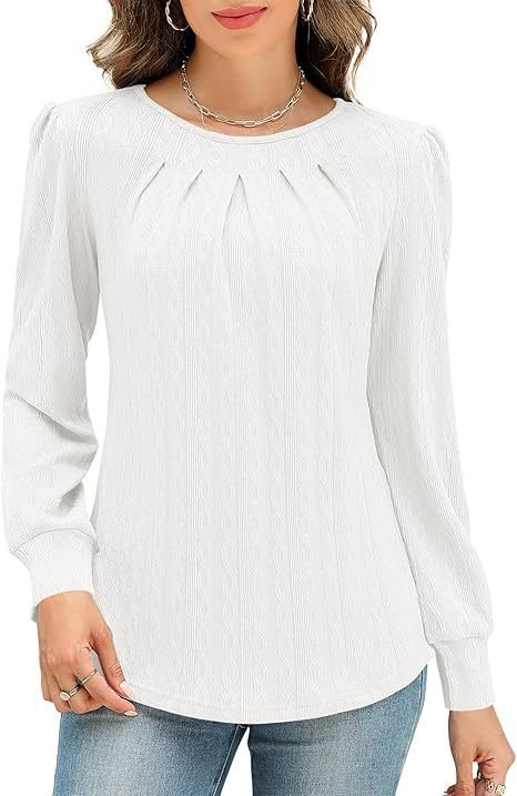 Loose Casual Crew Neck Jersey Blouse