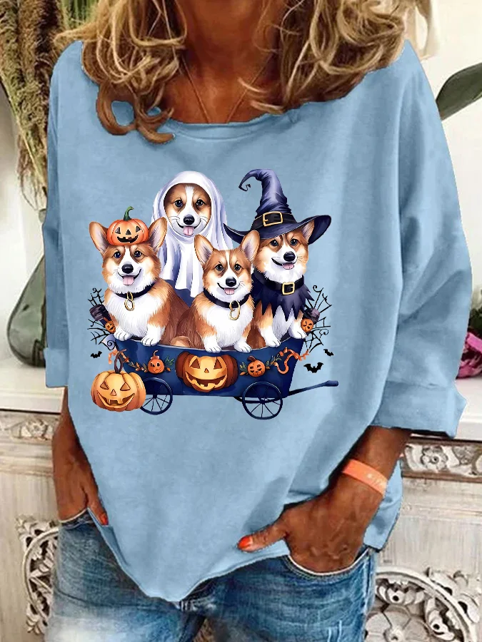 Halloween Corgi Casual Sweatshirt