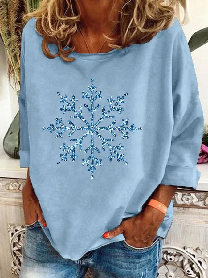 Winter Snowflake Casual Sweatshirt