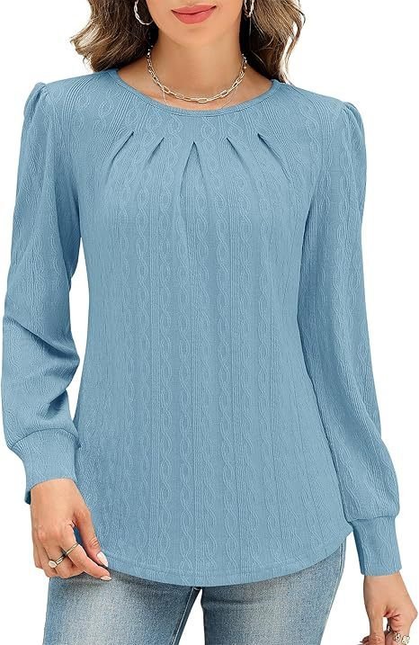 Loose Casual Crew Neck Jersey Blouse