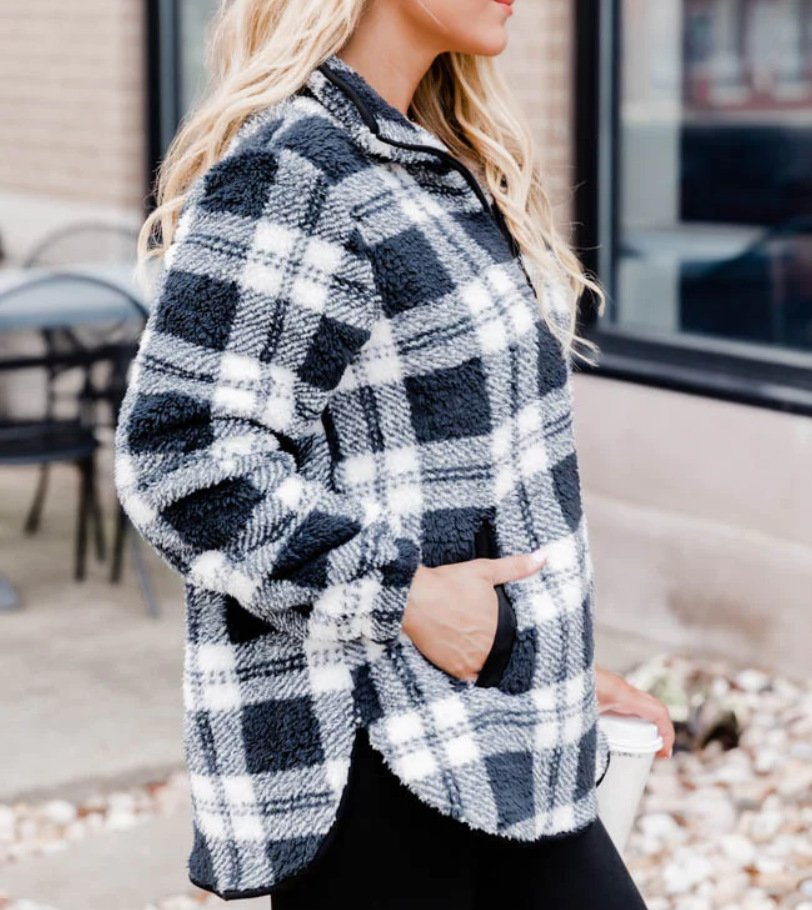 Plaid Casual Others Sweatshirt