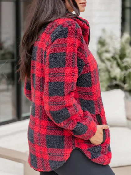 Plaid Casual Others Sweatshirt