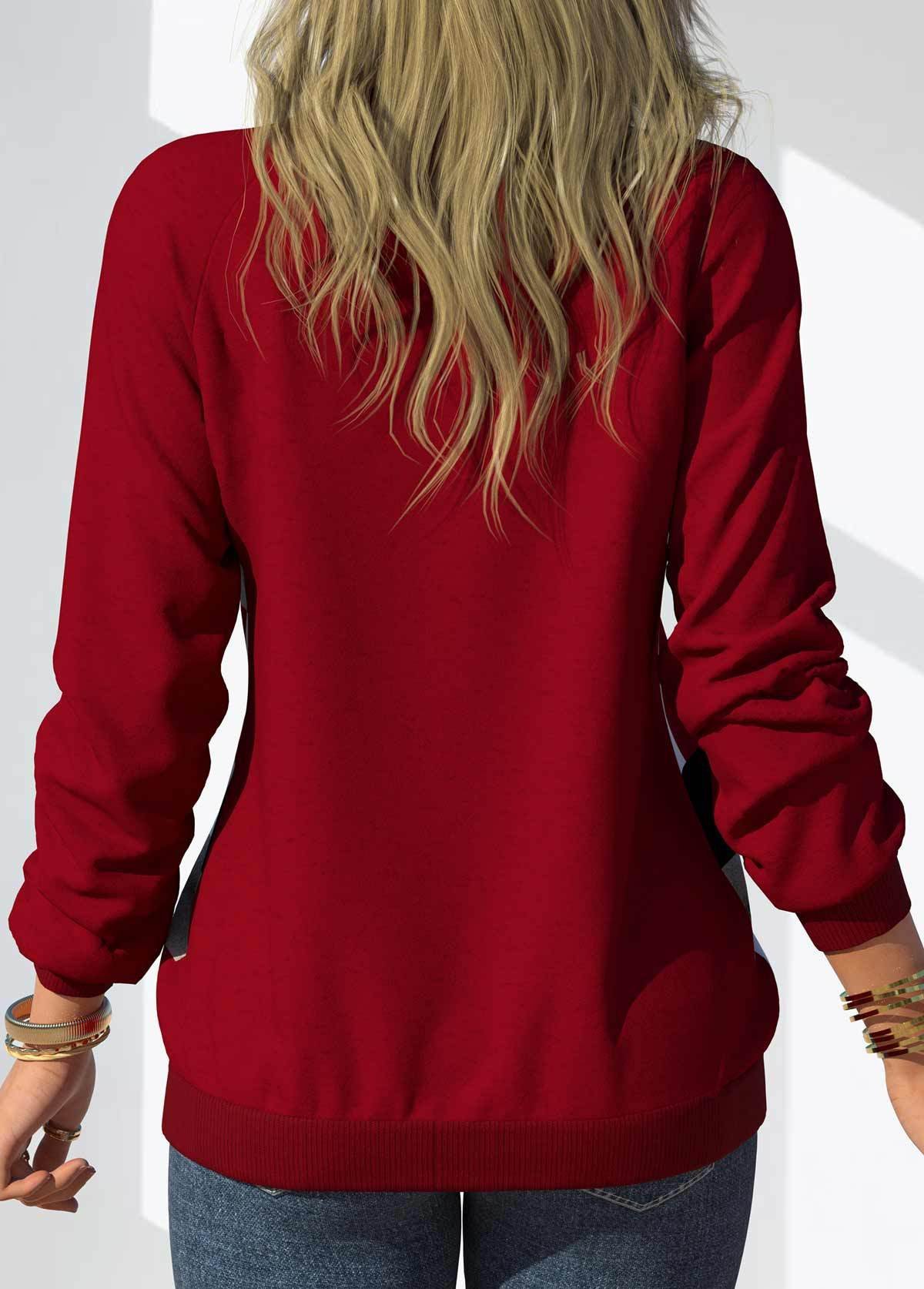 Zipper Casual Sweatshirt