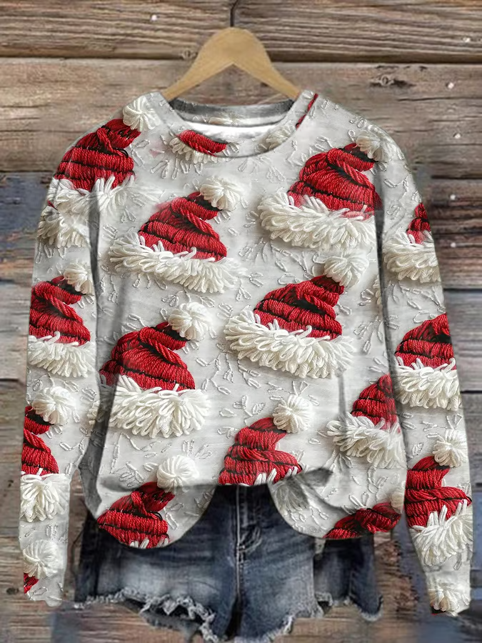 Christmas Hat Casual Sweatshirt