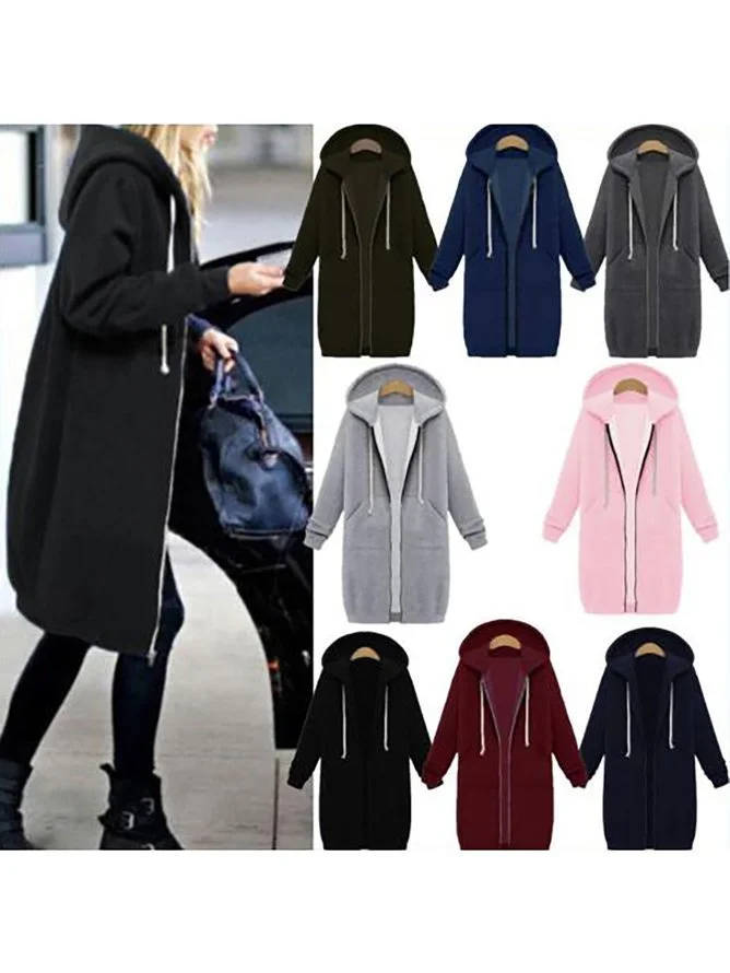 Cotton Casual Hoodie Coat