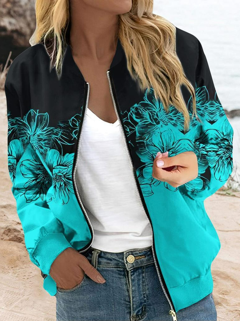 Wrap Floral Casual Jacket