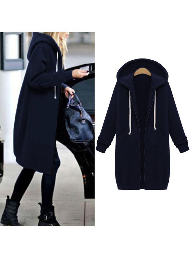 Cotton Casual Hoodie Coat