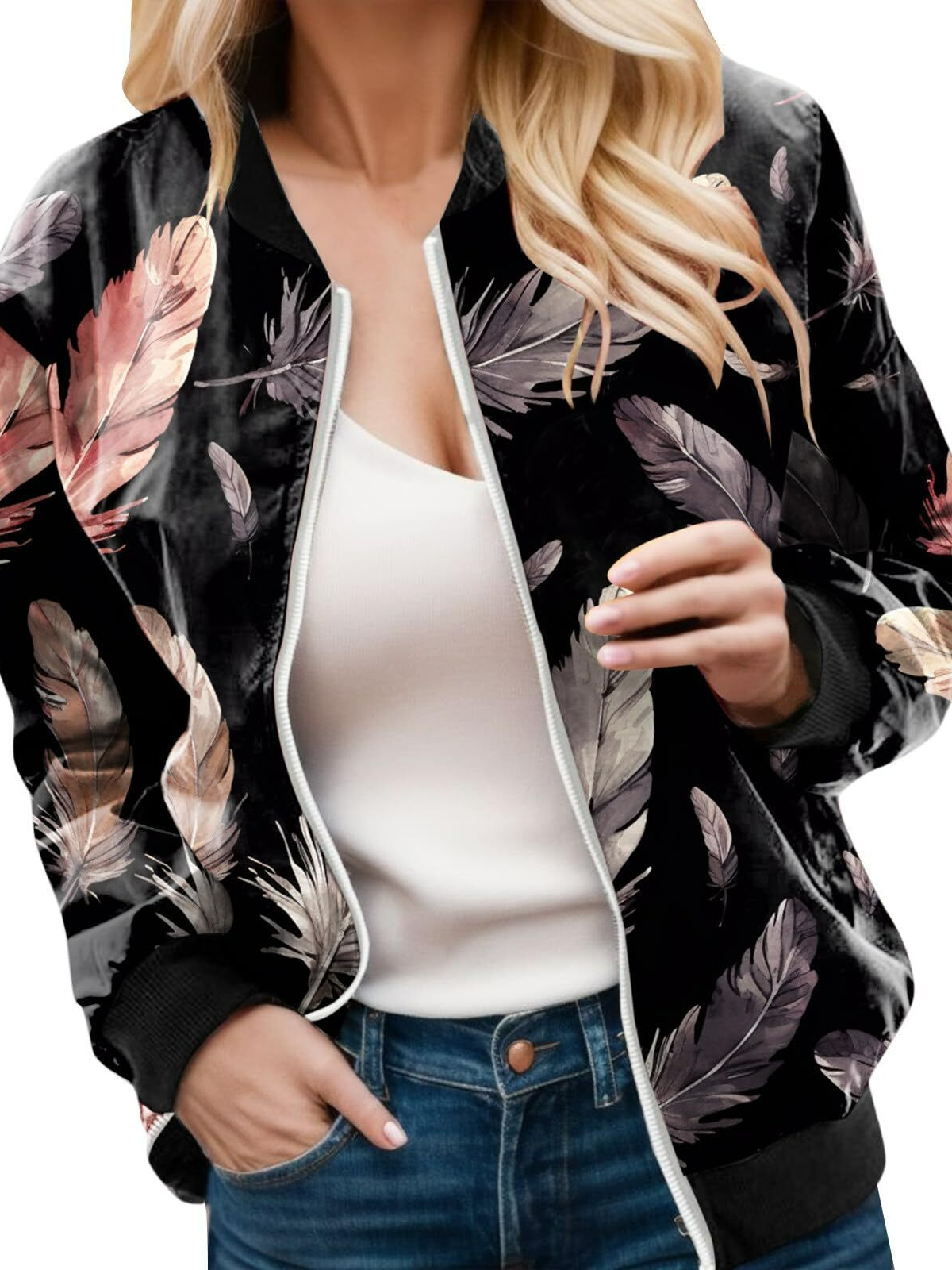 Wrap Floral Casual Jacket