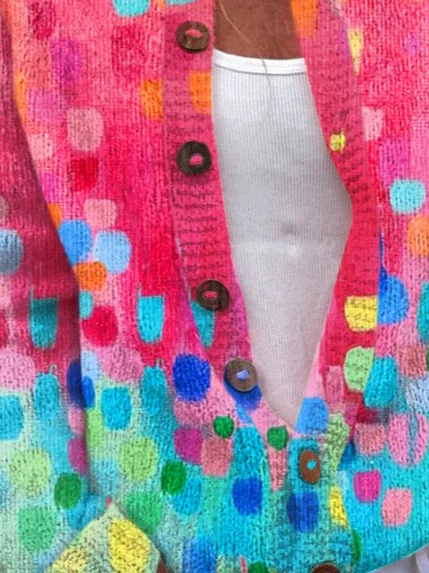 Women's Breast Cancer Awareness 3D Printing Sweater Cardigan