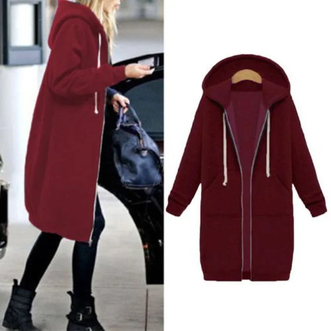 Cotton Casual Hoodie Coat