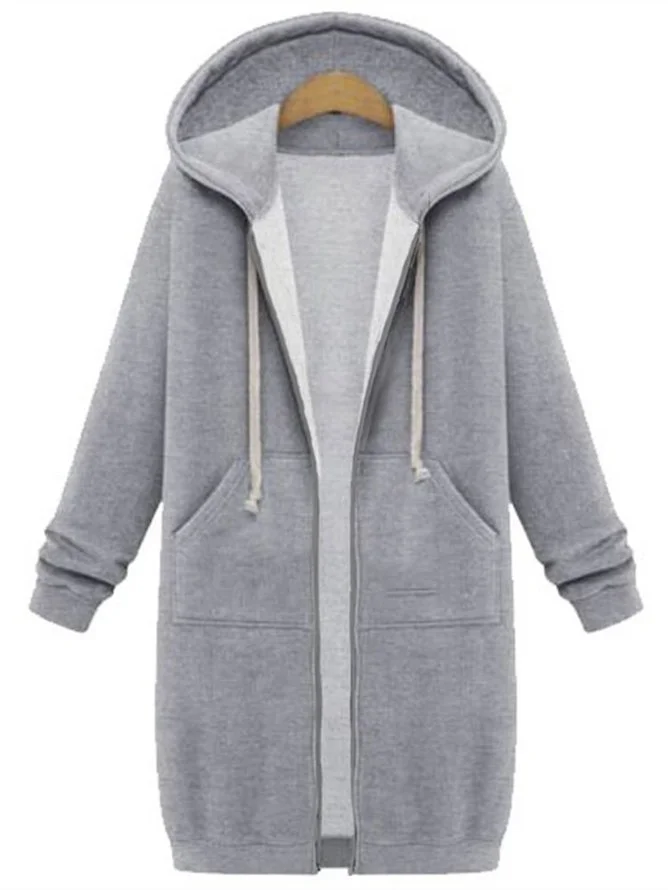 Cotton Casual Hoodie Coat