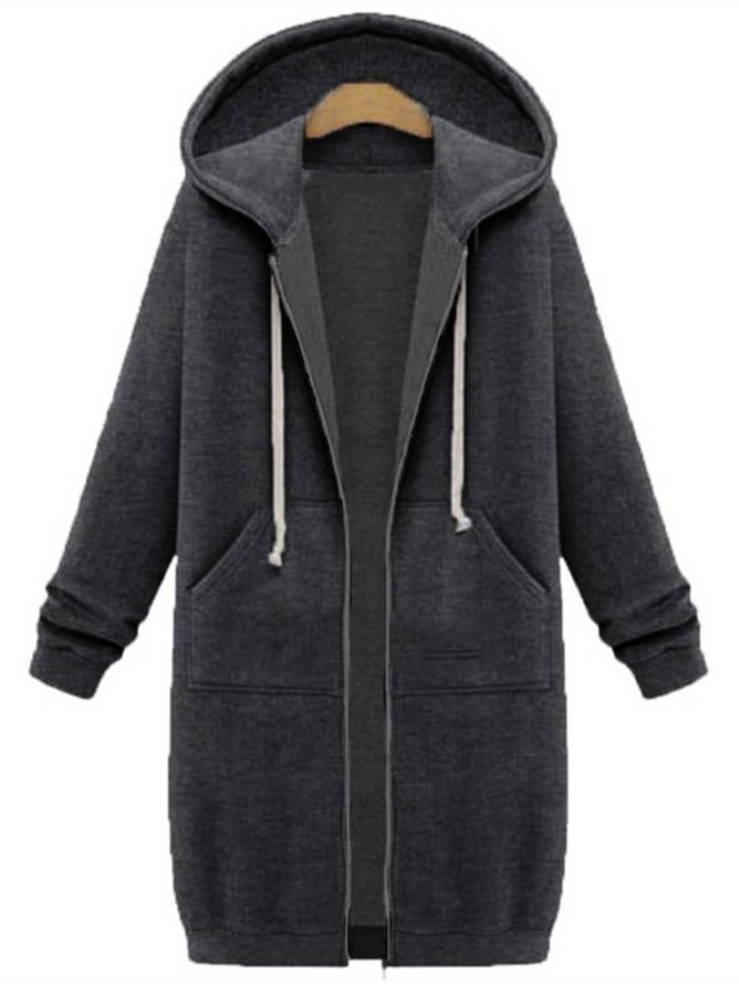 Cotton Casual Hoodie Coat