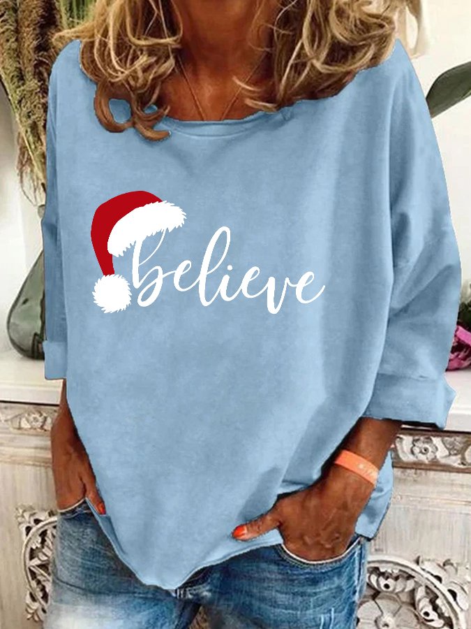 Believe Christmas Casual Sweatshirt