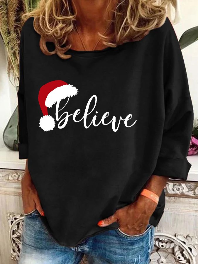 Believe Christmas Casual Sweatshirt