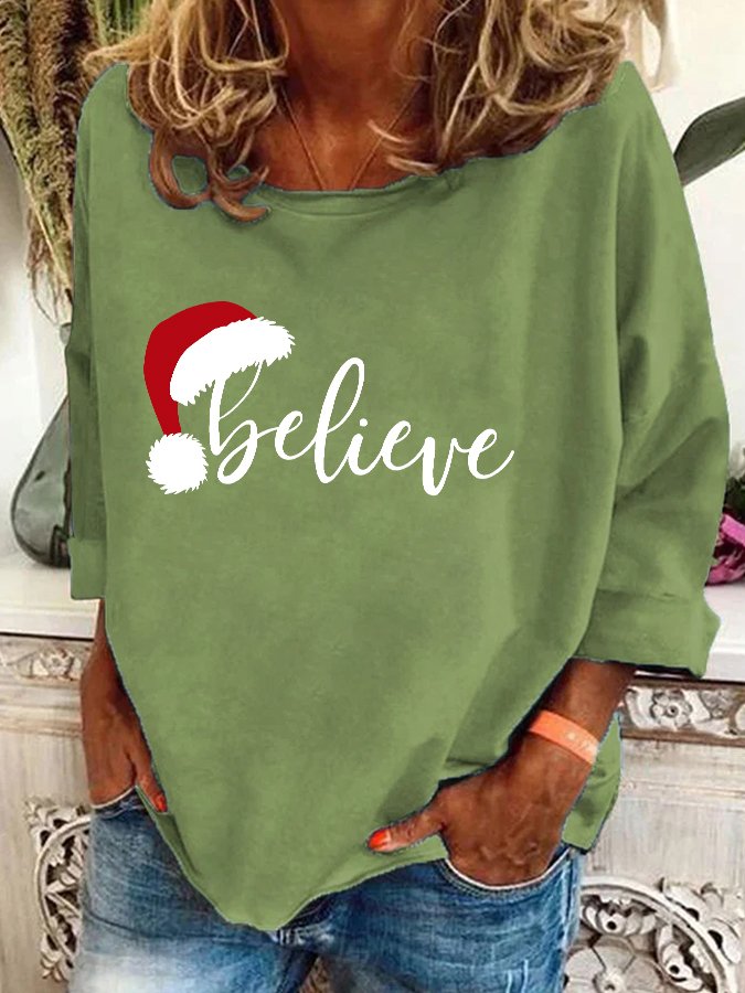 Believe Christmas Casual Sweatshirt