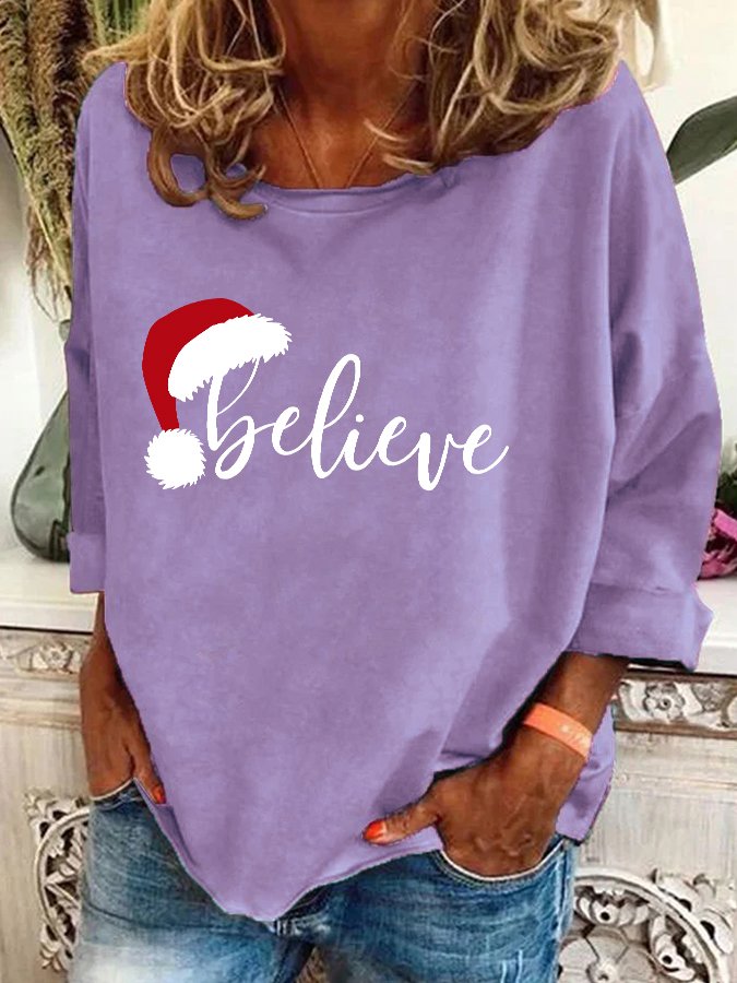 Believe Christmas Casual Sweatshirt