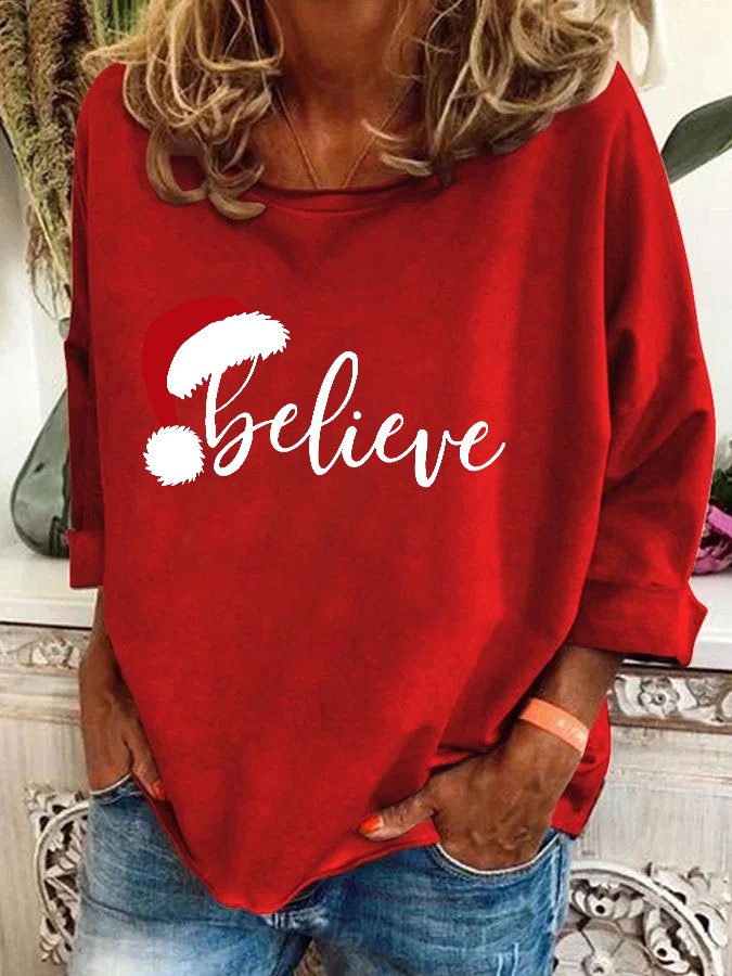 Believe Christmas Casual Sweatshirt